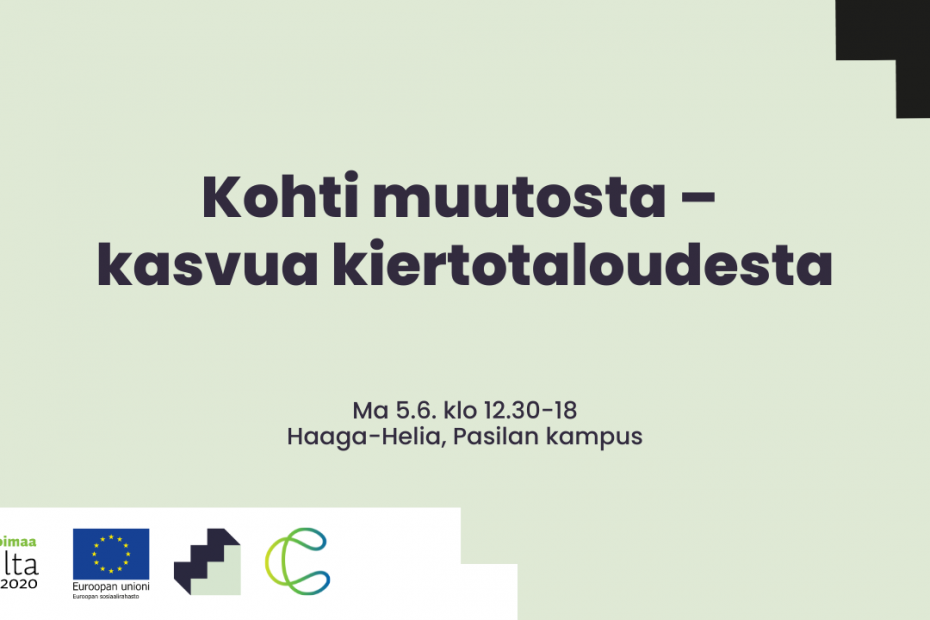 Kiertotaloustapahtuma Haaga-Helian Pasilan kampuksella